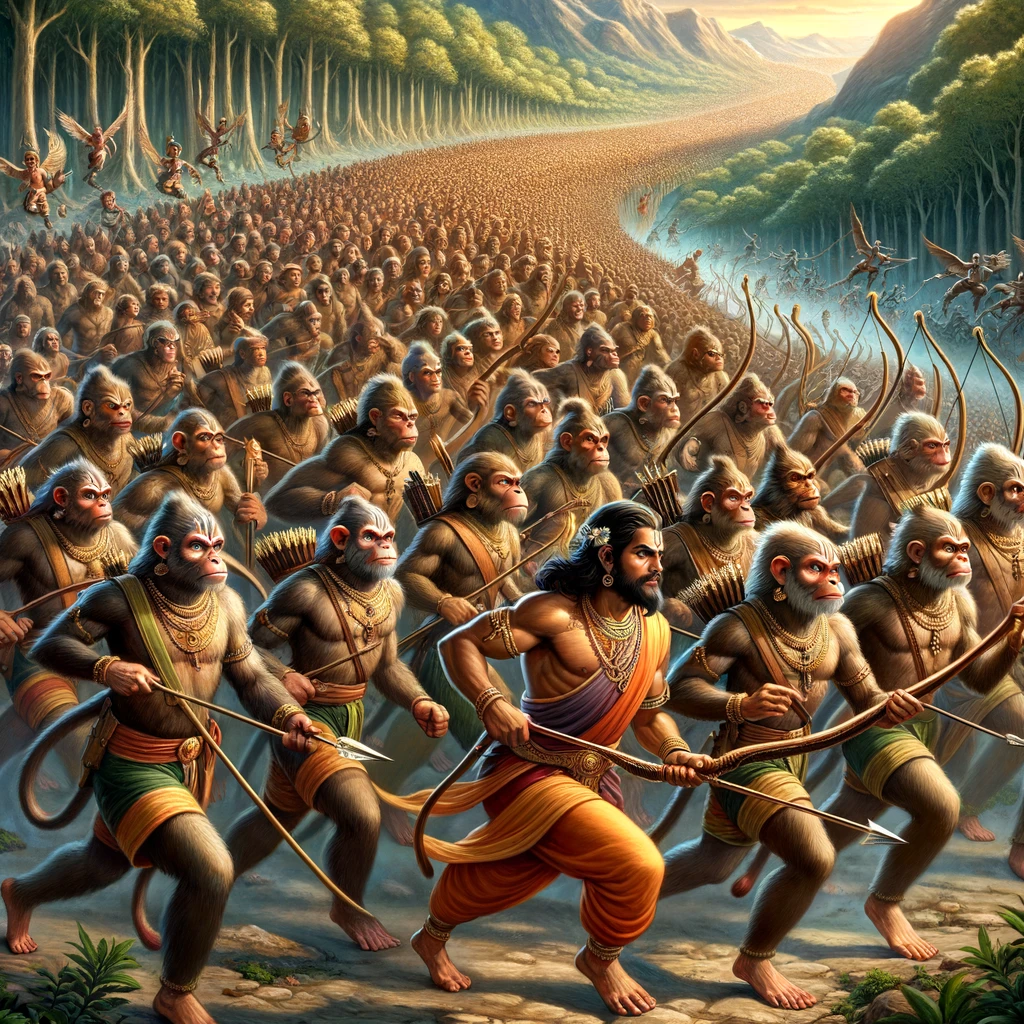 The Monkey Army Marches Southward